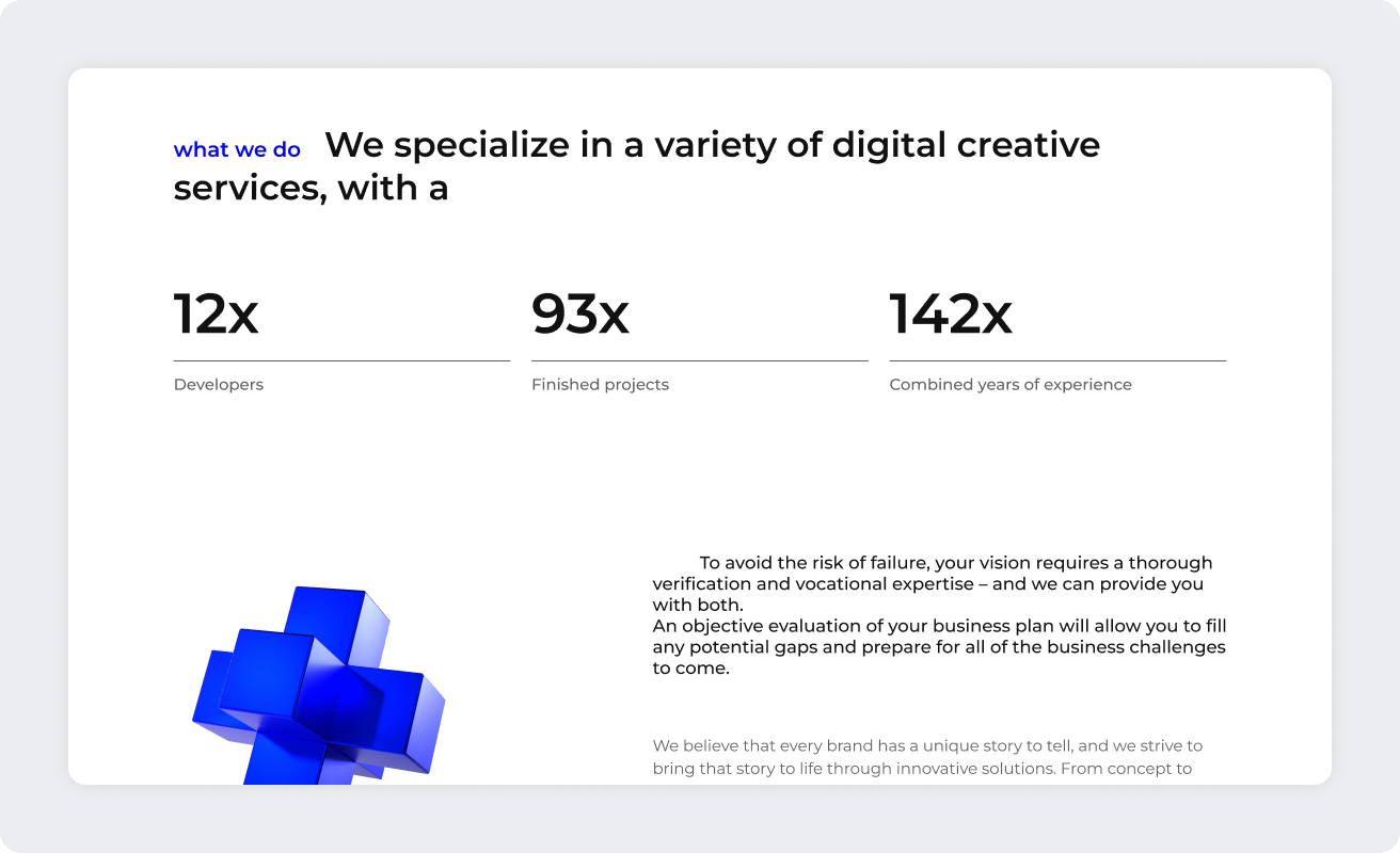 Customer testimonial