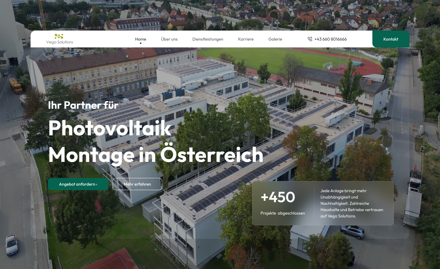 Vega Solutions Referenz Hero