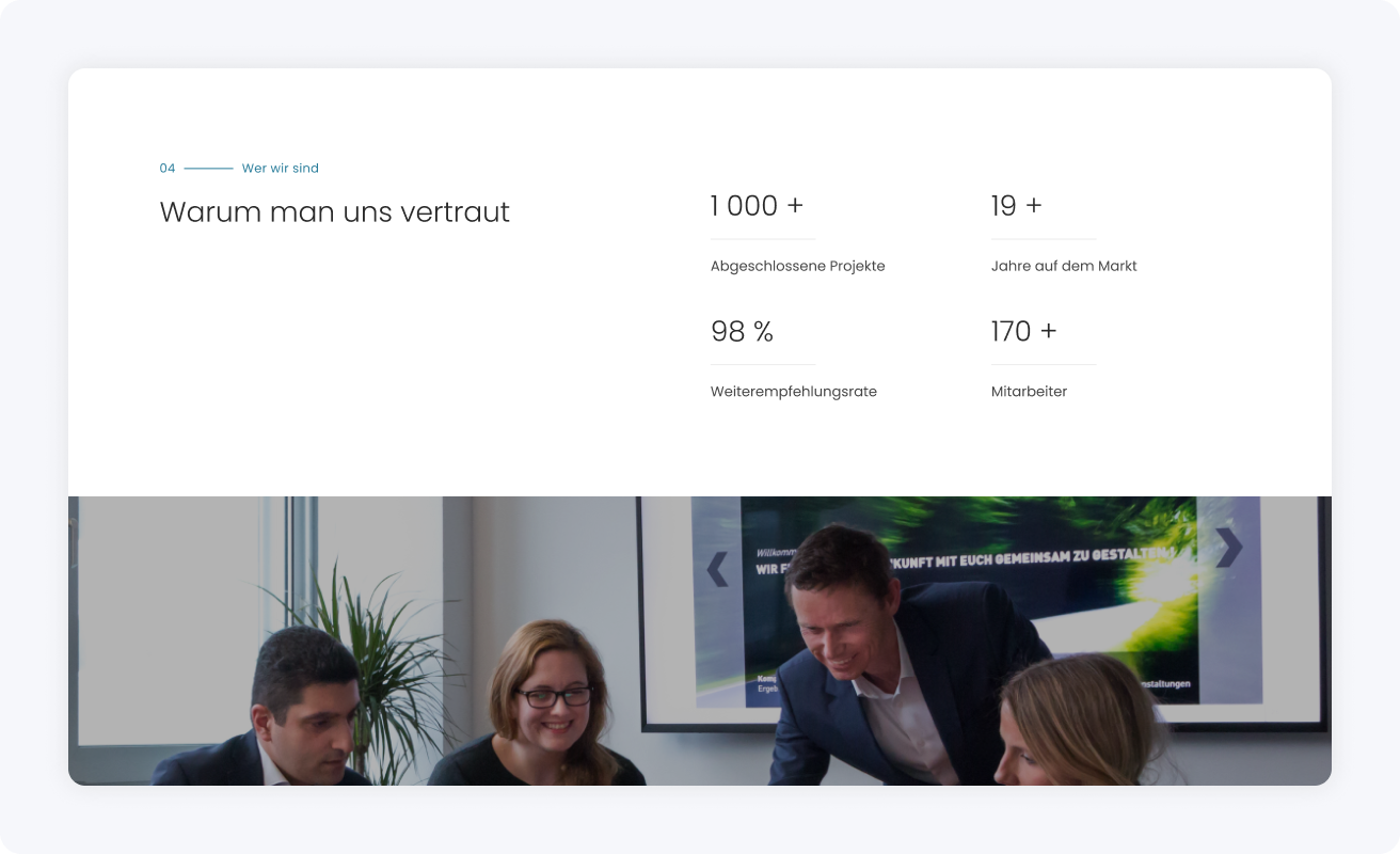 WordPress Sektion – Vertrauen